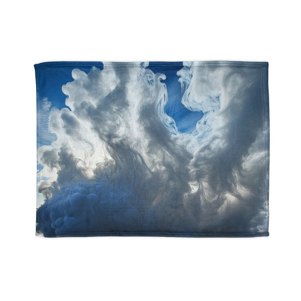 Cloud Ocean Made of Frozen Smoke Plush Fleece Throw Blanket