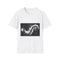 Cloud Serpent Winding Between Spires — Graphic Cotton T-Shirt — Front Graphic Print View