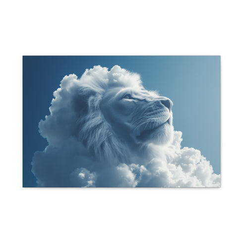Cloud Shaped Like Giant Lion — Canvas Wall Art — Front Gallery-Wrapped Canvas View