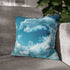 Clouds Forming Dragon in Sky — Faux Suede Cushion Cover — Sofa & Living Room Lifestyle View