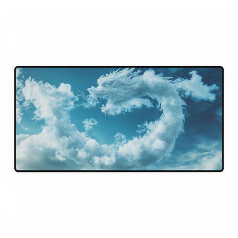 Clouds Forming Dragon in Sky — XXL Gaming Desk Mat — Full Top-Down Artwork View