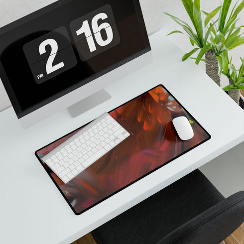 Coco Gauff Painting — XXL Gaming Desk Mat — Gaming & Workspace Desk Setup View
