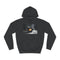 Coffee Mug with Galaxy Inside Graphic Unisex College Hoodie - Jet Black Front