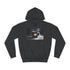 Coffee Mug with Galaxy Inside Graphic Unisex College Hoodie - Jet Black Front