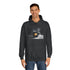 Coffee Mug with Galaxy Inside Graphic Unisex College Hoodie - Lifestyle Model View