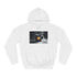 Coffee Mug with Galaxy Inside Graphic Unisex College Hoodie - Arctic White Front