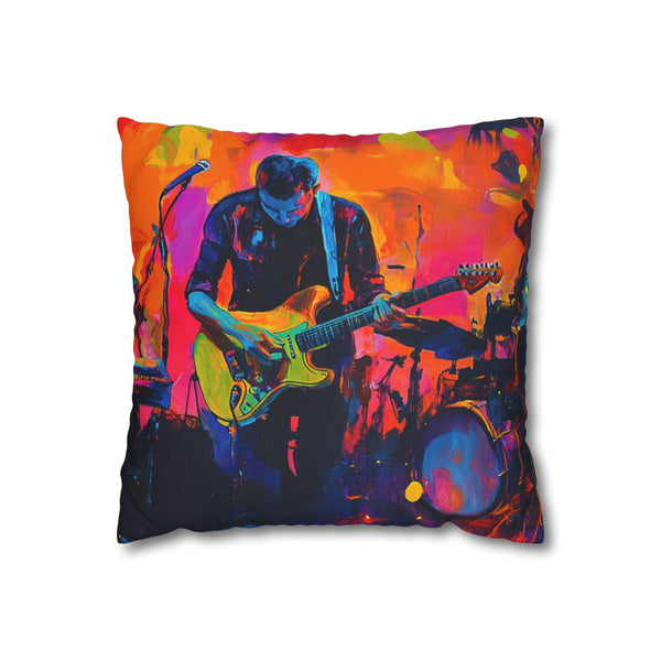 Neon Stadium Concert Lightshow (Edition II) — 40×40 Cushion Cover — Front 40×40 cm Square Cushion View
