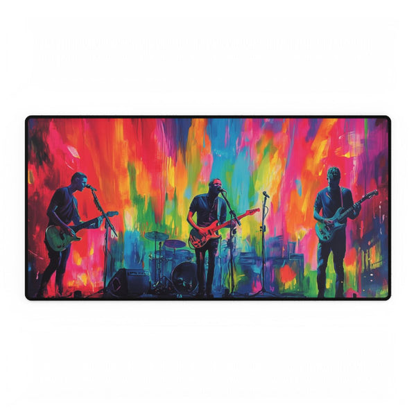 Coldplay Concert Signing Painting Neon Colors (Edition III) — XXL Gaming Desk Mat — Full Top-Down Artwork View