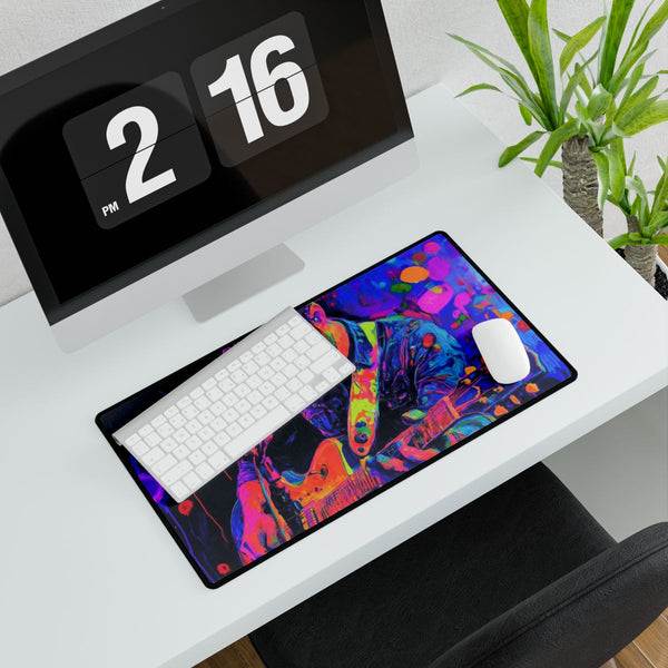 Neon Stadium Concert Lightshow (Edition V) — XXL Gaming Desk Mat — Gaming & Workspace Desk Setup View