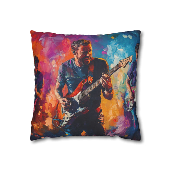 Coldplay Concert Signing Painting Neon Colors (Edition VI) — Double-Sided Cushion Cover — Front Double-Sided Cushion View