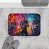 Neon Stadium Concert Lightshow (Edition VI) — 61×43 Memory Foam Bath Mat — Modern Bathroom Floor Lifestyle View