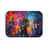 Neon Stadium Concert Lightshow (Edition VI) — 61×43 Memory Foam Bath Mat — Top-Down Velvet Microfibre Artwork View