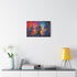 Neon Stadium Concert Lightshow — Stretched Canvas Wall Art — Living Room Wall Lifestyle View