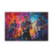Neon Stadium Concert Lightshow — Stretched Canvas Wall Art — Front Gallery-Wrapped Canvas View