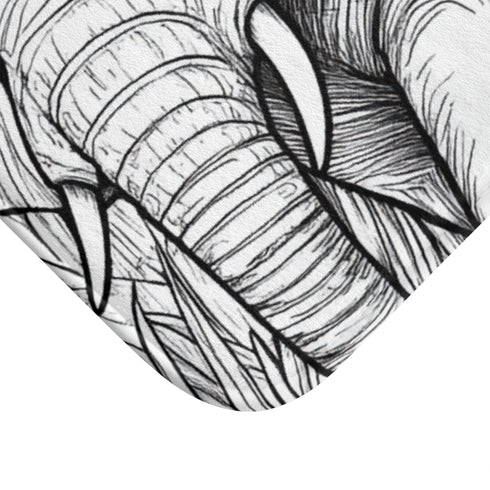 Colouring Pictures for an Adult Co Luxury Memory Foam Bath Mat - Microfibre Texture Close-Up
