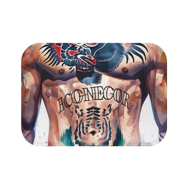 Connor Mcgregor — Memory Foam Bath Mat — Top-Down Memory Foam Bath Mat View
