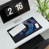 Cosmic Hand Reaching from Black Hole — XL & XXL Desk Mat — Gaming & Workspace Desk Setup View