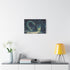Cosmic Serpent Guarding Starlit Gate — Stretched Canvas Wall Art — Living Room Wall Lifestyle View