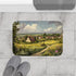 Countryside Village — Non-Slip Bath Mat — Bathroom Floor Lifestyle View