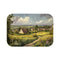 Countryside Village — Non-Slip Bath Mat — Top-Down Velvet Microfibre Artwork View