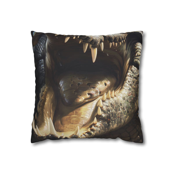 Crodcodile Painting — Double-Sided Cushion Cover — Front Double-Sided Cushion View