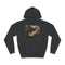 Crodcodile Painting Graphic Unisex College Hoodie - Jet Black Front