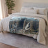 Crystal Palace Cracked Open by Comet — 50×60 Plush Throw Blanket — 300 GSM Plush Coral Fleece Texture Close-Up