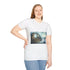 Crystal Tide Sweeping Over Ruins Graphic Unisex Softstyle T-Shirt - Model View