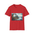 Crystal Tide Sweeping Over Ruins Graphic Unisex Softstyle T-Shirt - Red Variant