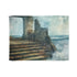 Crystal Tide Sweeping over Ruins — 50×60 Plush Throw Blanket — Full Flat Artwork View