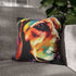 Cute Beagle — 40×40 Cushion Cover — Sofa & Living Room Lifestyle View