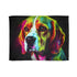Adorable Beagle Puppy Peeking Out — 50×60 Plush Throw Blanket — Full Flat Artwork View