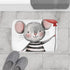 Cute Birthday Card Illustration Luxury Memory Foam Bath Mat - Bathroom Lifestyle View