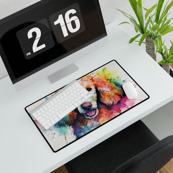 Cute Poodle — XXL Gaming Desk Mat — Gaming & Workspace Desk Setup View