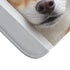 Cute Shiba Inu Peeking Out Luxury Memory Foam Bath Mat - Microfibre Texture Close-Up