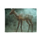 Cybernetic Deer Walking Through Vapor — 50×60 Plush Throw Blanket — Full Flat Artwork View