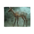 Cybernetic Deer Walking Through Vapor — 50×60 Plush Throw Blanket — Full Flat Artwork View