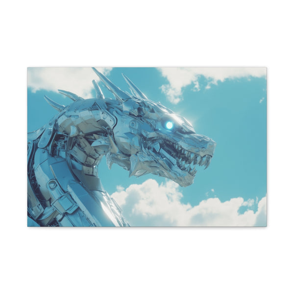 Cybernetic Dragon in the Sky (Edition IV) — 24×16 Canvas Wall Art — Front Gallery-Wrapped Canvas View