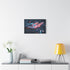 Cybernetic Hand Holding Tiny Galaxy (Edition II) — 24×16 Canvas Wall Art — Living Room Wall Lifestyle View