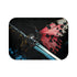 Cyborg Butterfly Perched on Sword — Memory Foam Bath Mat — Top-Down Memory Foam Bath Mat View
