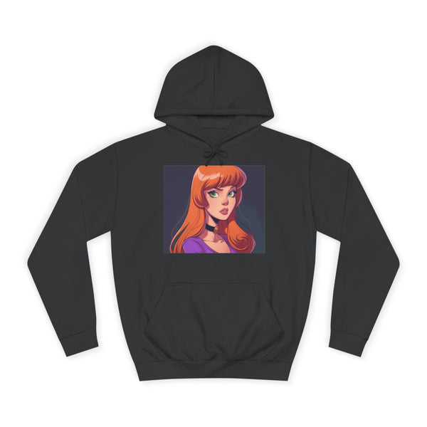 Daphne Scooby Doo Cartoon — Heavyweight Graphic Hoodie — Front Heavyweight Fleece Hoodie View