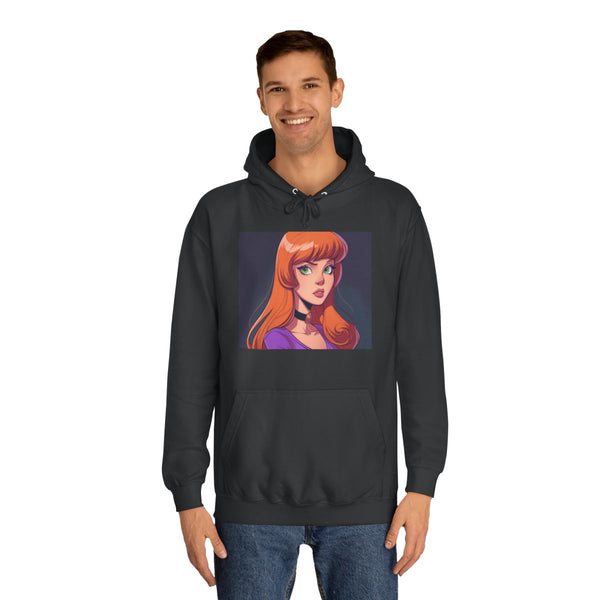 Daphne Scooby Doo Cartoon — Heavyweight Graphic Hoodie — Model Streetwear Fit View