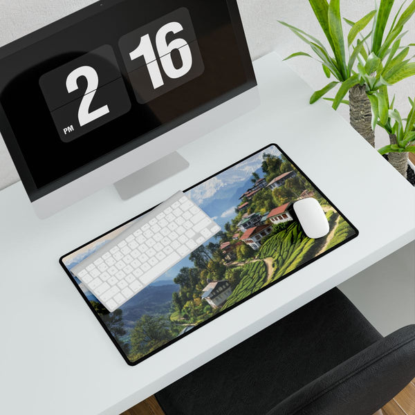 Darjeeling West Bengal Painting Backdrop of the Him (Edition II) — XXL Gaming Desk Mat — Gaming & Workspace Desk Setup View