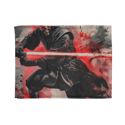 Darth Maul — 50×60 Plush Throw Blanket — Full Spread Plush Fleece Artwork View