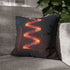 Data Helix Spinning Above Stone Altar — 40×40 Cushion Cover — Double-Sided Back & Concealed Zip Detail