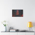 Data Helix Spinning Above Stone Altar — Stretched Canvas Wall Art — Living Room Wall Lifestyle View