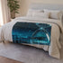 Data Stream Flowing into Hourglass Plush Fleece Throw Blanket