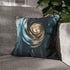 Data Vortex Swirling Through Cathedral — 40×40 Cushion Cover — Sofa & Living Room Lifestyle View