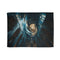 Data Vortex Swirling Through Cathedral — Plush Fleece Throw Blanket — Full Flat Artwork View