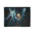 Data Vortex Swirling Through Cathedral — Plush Fleece Throw Blanket — Full Flat Artwork View